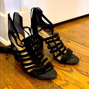 Sam Edelman Black Suede Sandals